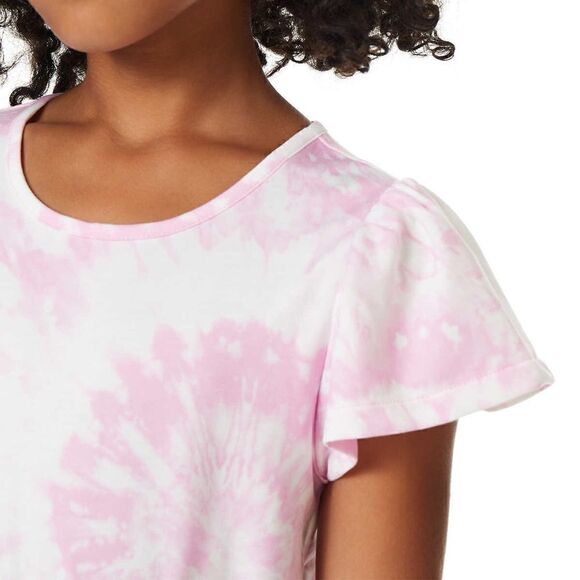 NWT ☀️ 32 Degrees Youth Girls 2-pack Maxi Dress Pink Solid & Pink Tie-Dye Print - Picture 3 of 16